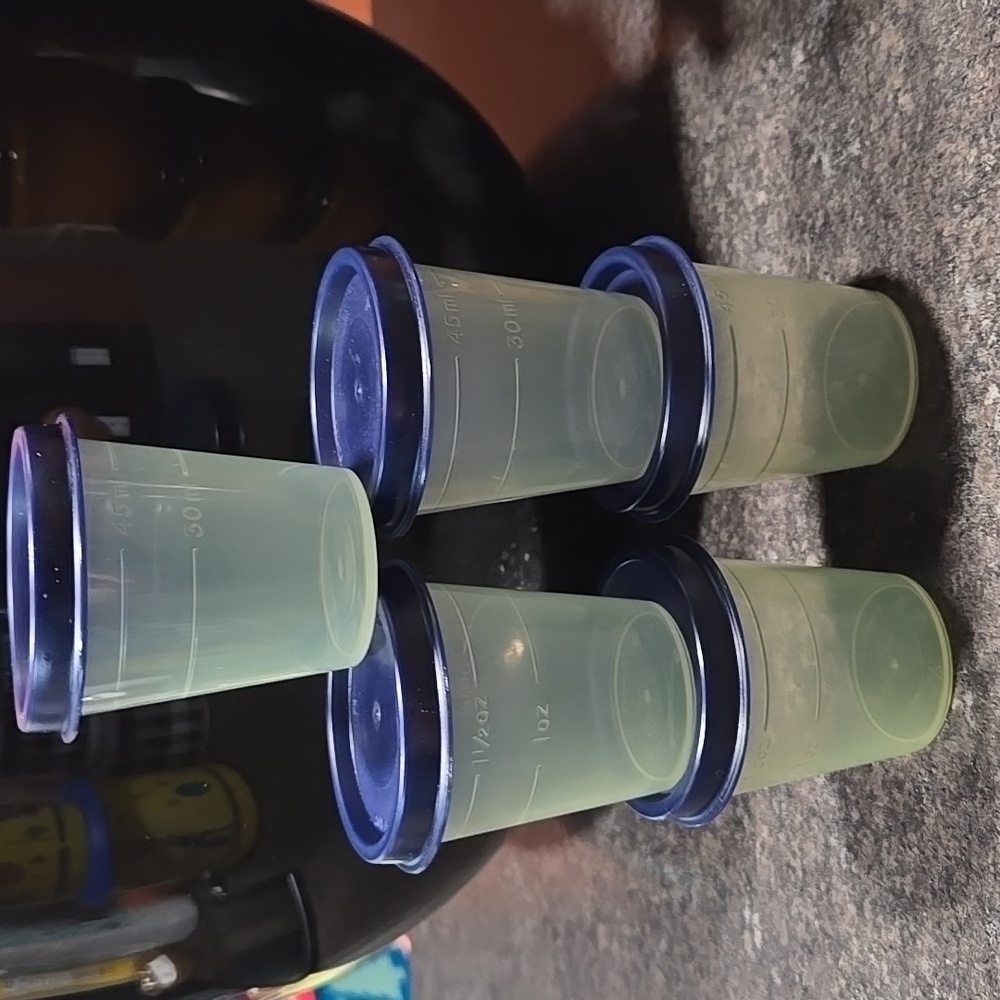 5-pc Tupperminis-Yellow with blue lids